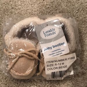 Baby booties beige mocassians